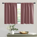 Short Dusty Pink Blackout Curtains for Small Bedroom Window Cafe (Dusty Rose / 42"W x 36"L (Pack of 2))