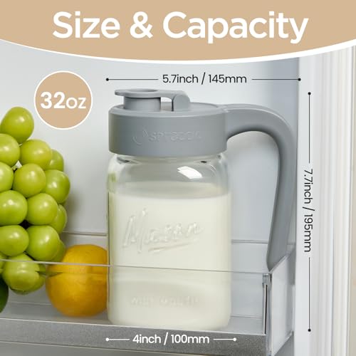 Mason Jar Pitcher (Gray)