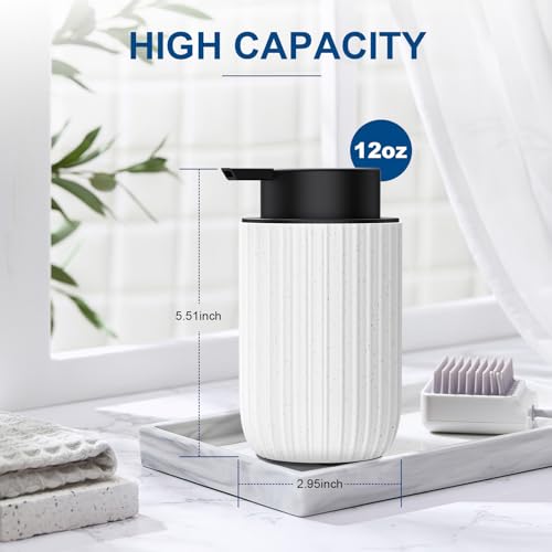 Ceramic Foaming Soap Dispenser (White-1pack)