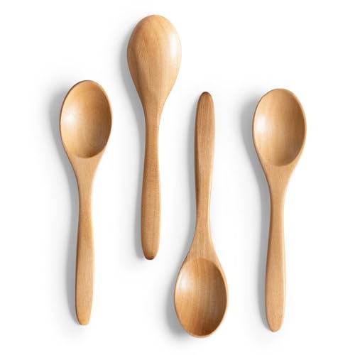 Small Wooden Spoons for Eating (Schima Yellowish)