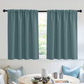 Bathroom Curtains Room Darkening Privacy Small Window Curtains for Bedroom Kitchen Basement RV Camper (Teal Blue / 52"W x 36"L (Pack of 2))
