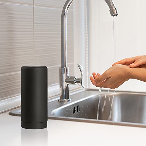 ElmRidge Dish Soap Silicone Dispenser for Kitchen Sink (Black)