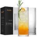 Elle 16oz Fluted Highball Glasses Set of 2 (Highball Glasses)