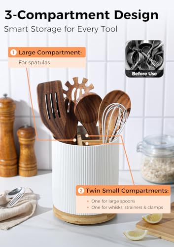 7.5" Utensil Holder (White (Vertical Stripe) / 7.2 inch)