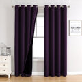 100% Blackout Curtains for Bedroom 90 Inches Long 2 Panels Set (52"W x 90"L (Pack of 2) / Royal Purple)