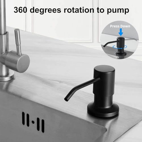 Soap Dispenser for Kitchen Sink (Bottled-black)
