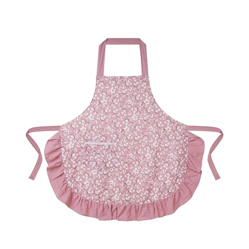 Vintage Floral Apron for Women (Pink Flower)