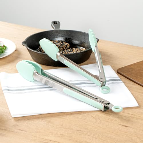 Teal Stainless Steel Kitchen Tong Set (Set / Teal)