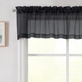 Black Valances for Windows (Black / 42"W x 14"L (Pack of 2))