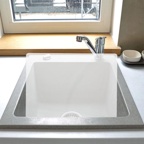 Acrylic Kitchen Sink Splash Guard 13.77 X 8.26 Inch Clear Water Barrier Panel for Countertop and Bathroom Sink Protection (35.00X21.00X5.00CM)