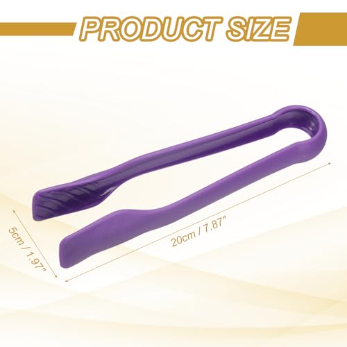 8 Pcs Toaster Tongs (8 Inch / Purple)