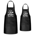 R HORSE 2Pcs Adults Kids Matching Apron Set (Black Daddy)
