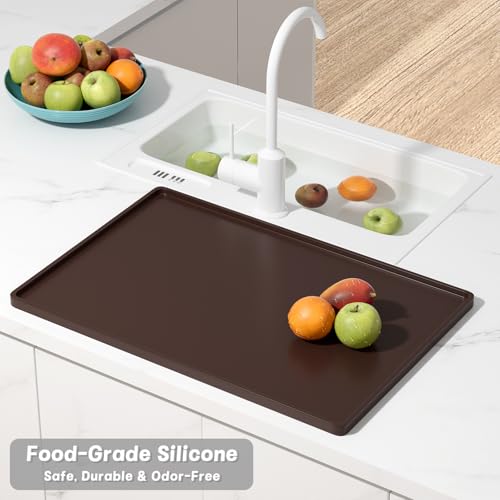 Silicone Coffee Mat (Brown / 12" x 19")