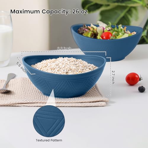 Wheat Straw Bowl 26 OZ (Blue / 26 oz)