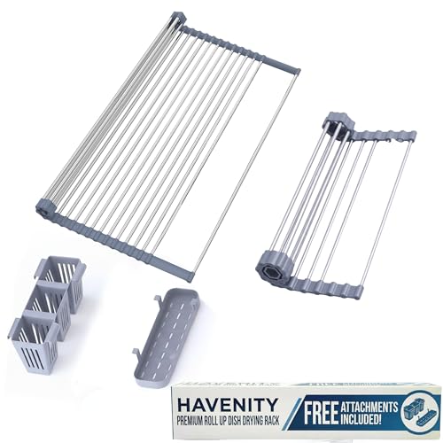 Expandable Roll Up Dish Drying Rack for Small Sinks (Dish Drying Rack)