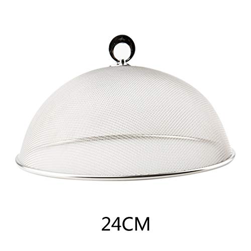 Stainless Steel Mesh Dome Food Cover Round Splatter Cover Screen Food Tent Outdoor Mesh Tent Food Cover Protectors for Home Kitchen (9.4 Inch)