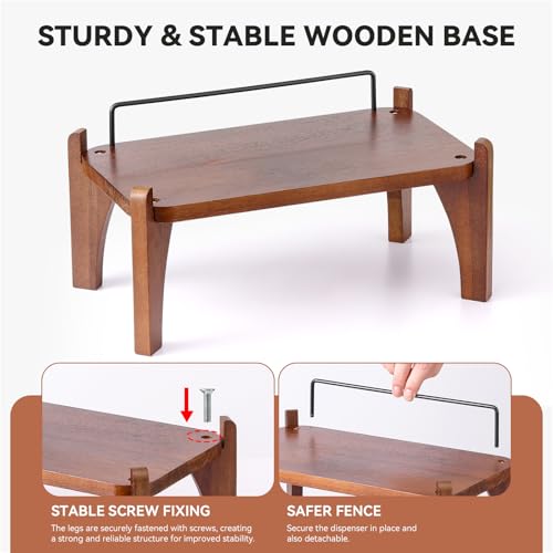 2 Pack 1.5 Gallon Square Glass Drink Dispenser with Wooden Stand & Lid