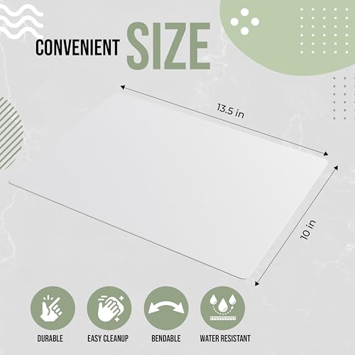Disposable Cutting Boards for Kitchen 400 Count White Cutting Board 10 Inch X 13.5 Inch Flexible Cutting Boards For Kitchen ~ Patent Pending ~ Recyclable Disposable Cutting Board Sheets (White / Medium 400 Count)