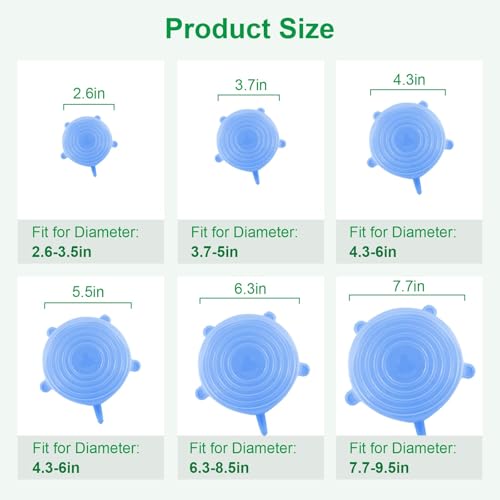 Silicone Stretch Lids (Blue)