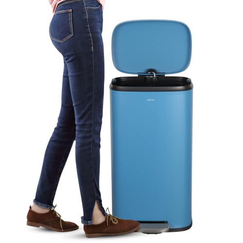 Curtis 8 Gal Step Trash Can Soft Close 25" (Bright Cobalt Blue)