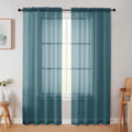 Dusty Blue Sheer Curtain for Bedroom Living Room 72 Inches Long 2 Panels Set (Dusty Blue / 42"W x 72"L (Pack of 2))