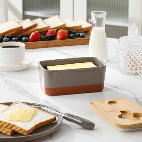 Butter Dish with Lid (Brown)