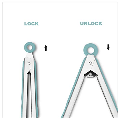 Kitchen & Grill Tongs Set of 2 (Aqua Sky)