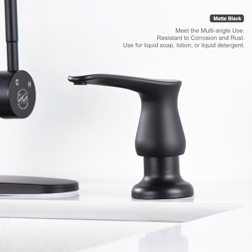 Built in Soap Dispenser for Kitchen Sink with Bottle (with Bottle / Matte Black)