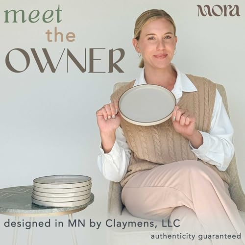 Ceramic Flat Plates Set of 6 (Earl Grey)