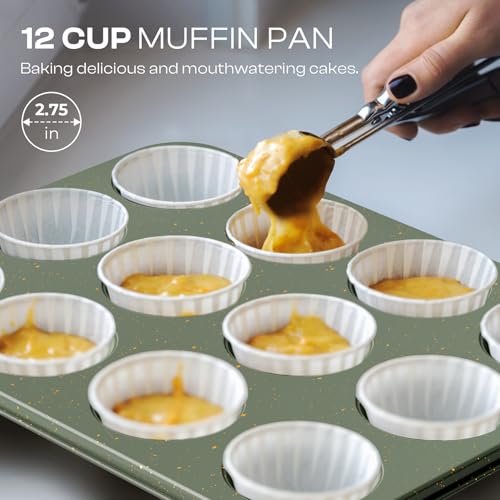 8 Piece Nonstick Bakeware Set (Green / 8PCS)