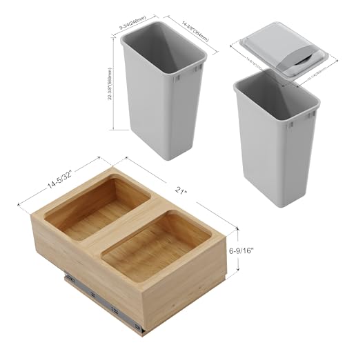 Dowell Double 50Qt Undermount Trash Pull (50 QT Pull-Out System)