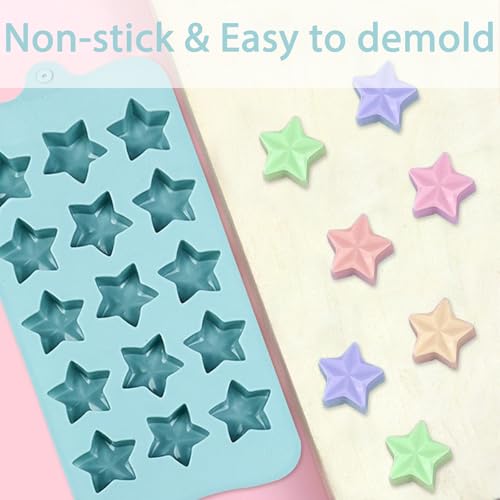 Star Silicone Candy Mold 15 (Blue(QY147))
