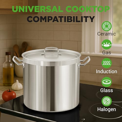 Stainless Steel Cookware Stockpot (Stainless Steel / 30 Quarts)
