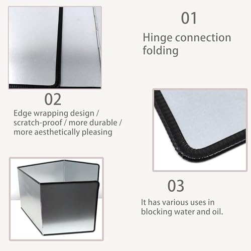 4 Sided Stainless Splatter Guard for Frying Pan