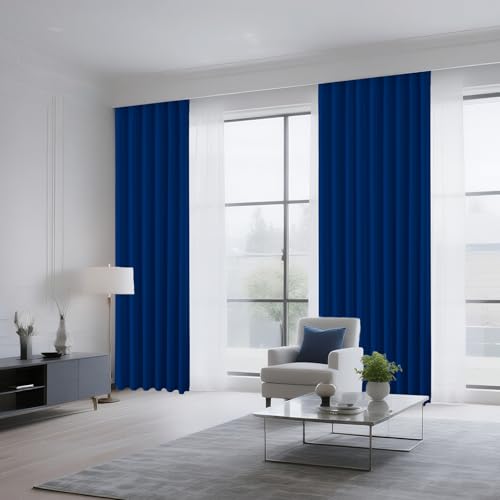 Royal Blue Blackout Curtains 63 inch Length 2 Panels Set (Royal Blue / 52"W x 63"L (Pack of 2))