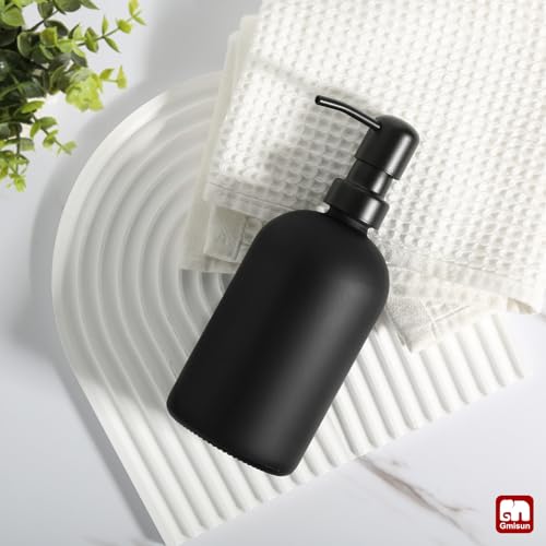 Black Soap Dispenser (Black Bottle + Black Pump / 1 Pack - 15oz)