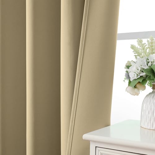 Beige Blackout Curtains Customize (Beige / Customsize)