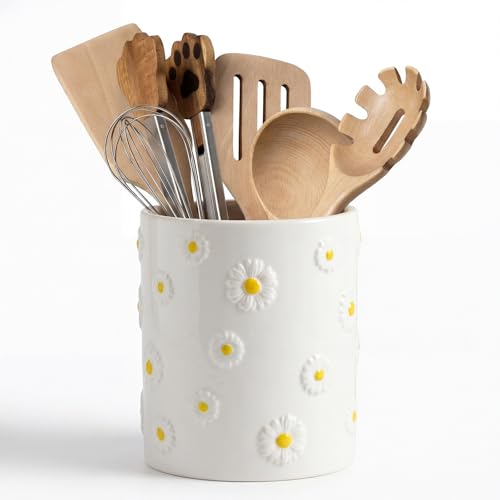 6.7" H Daisy Utensil Holder for Kitchen Counter (Daisy)