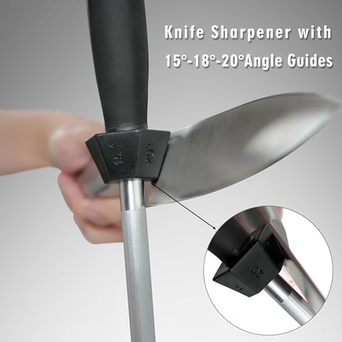12 Inch Knife Sharpening Rod (G Type-Black / 12 inch)
