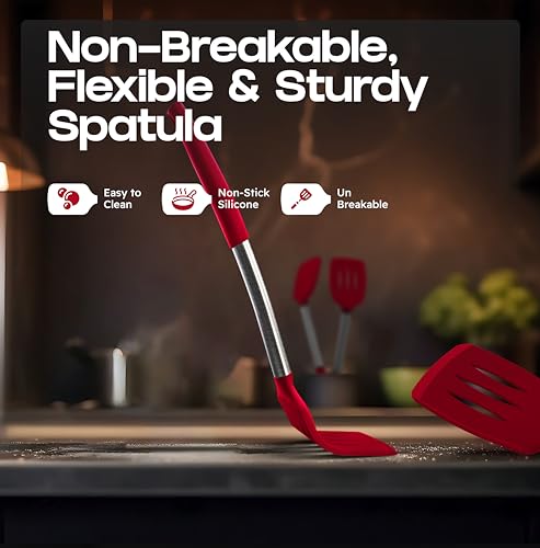 Silicone Spatula Set (Red)