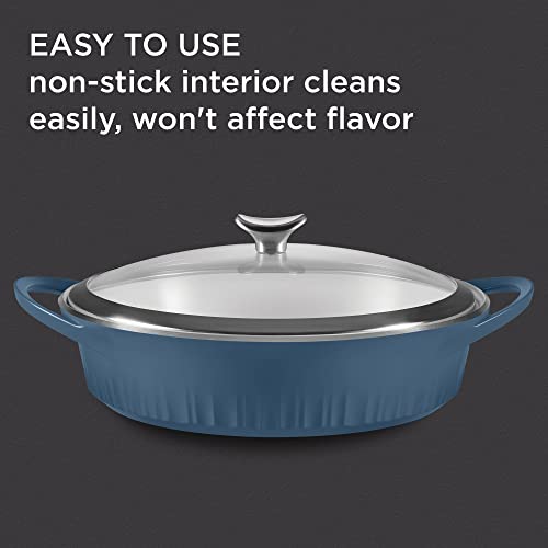 QuickHeat 4 QT Cast Aluminum Braiser With Lid (French Navy / 4 QT Braiser)