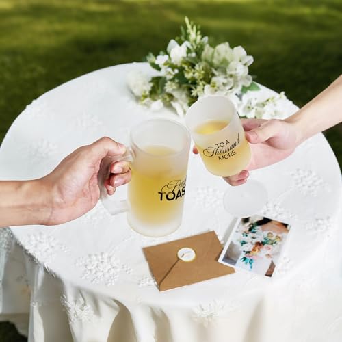 Wedding Gifts for Couples 2026 (Frosted First Toast / Set of 2（Gift box）)