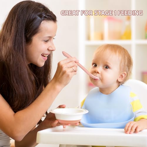 Silicone Baby Feeding Spoons (Pink)