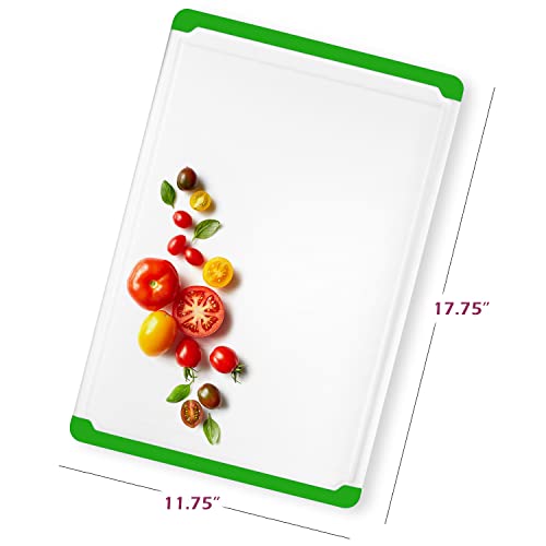 Large Plastic Cutting Board for Kitchen (Green)
