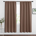 Blackout Curtains for Bedroom Living Room Nursery 72 inches Long (Mocha / 42"W x 72"L (Pack of 2))