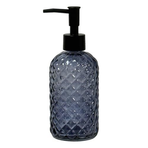 Glass Dish Soap Dispenser for Kitchen (Grayish Blue)