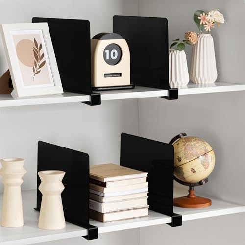 6 Black Shelf Dividers (Black / 6 PCS)