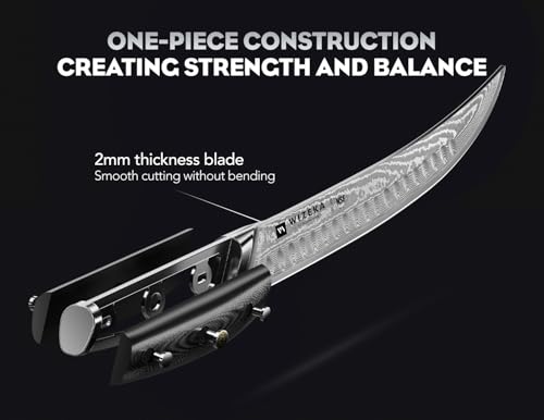 10.5 Inch Damascus Butcher Knife (Mist Shadow Damascus Silver)
