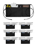 7 Pack Canvas Work Waist Tool Apron with Three Pockets (7 Pack Black Waist Apron)