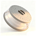 Collapsible Microwave Splatter Cover (Beige grey / 10.5IN)